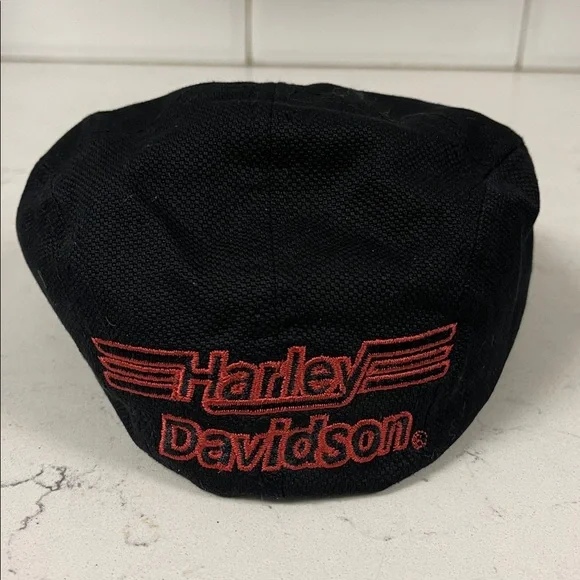 Harley-Davidson Men’s Cotton Ivy Cap News Boy Hat Black Biker Motorcycle Small - Picture 2 of 16